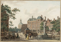 U 075a
<br/>
De vismarkt aan de Nieuwe Rijn te Leiden
<br/>
<em>Ouwater, Isaak (1748-1793)</em>